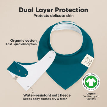 8-Pack Organic Baby Bandana Bibs For Girls - Super Absorbent Triangle Baby Bibs For Drooling And Teething Infant, 100% Cotton Ex