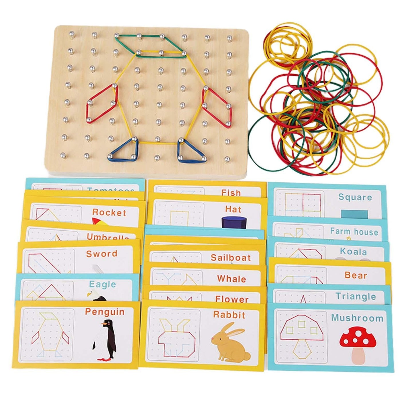 SECRET DESIRE Wooden Montessori Toy Math Manipulative Material for Game Geometry Learning|Developmental Baby Toys