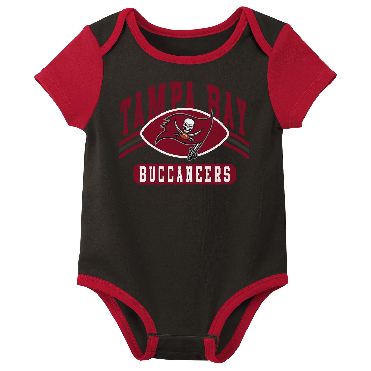 Outerstuff Nfl Newborn Baby And Infant Short Sleeve Bodysuit Variety 3-Pack - Tampa Bay Buccaneers, 3-6M