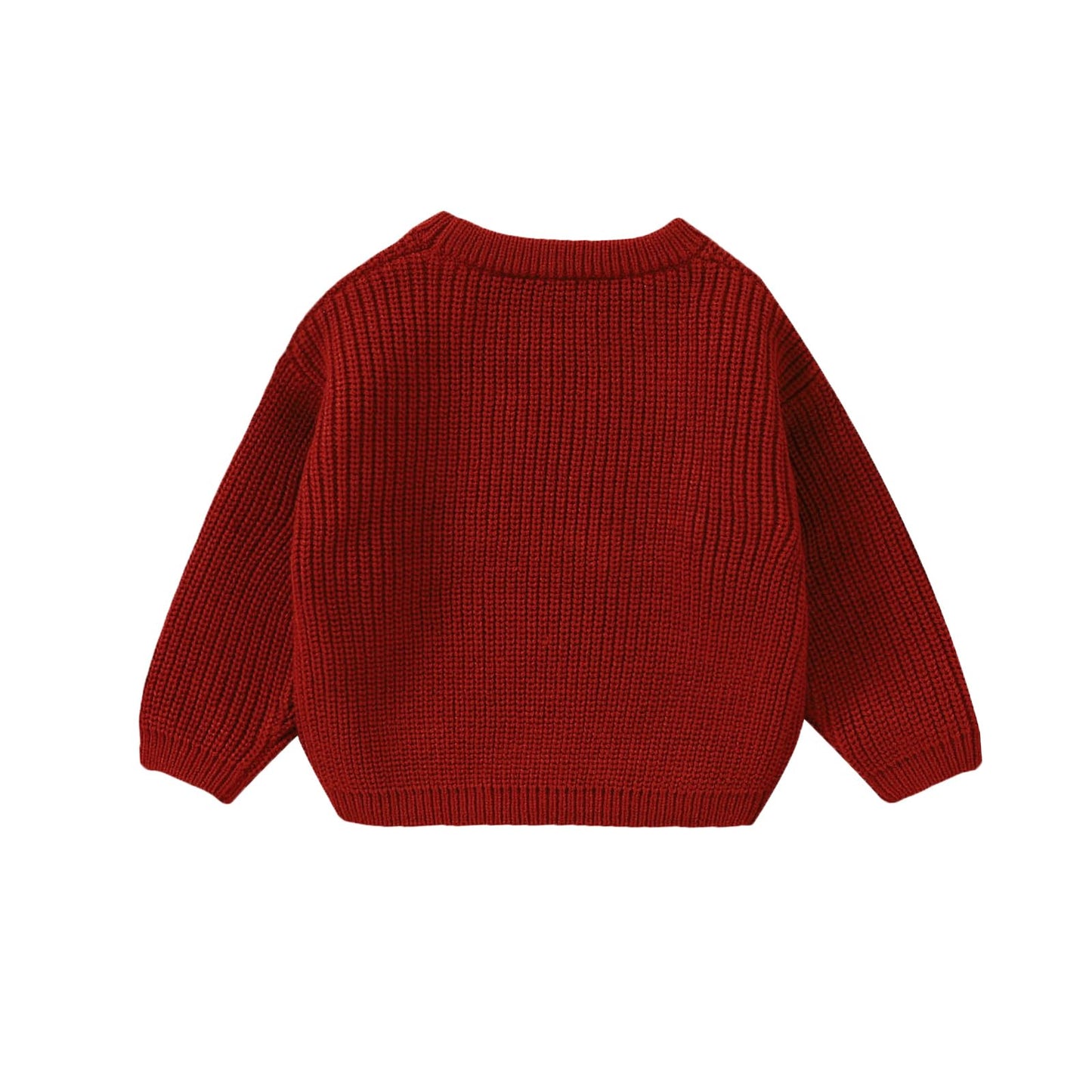 Baby Girl Cute Long Sleeve Crew Neck Love Embroidery Sweater Toddler Valentine Day Outfits (Red Love, 12-18 Months)
