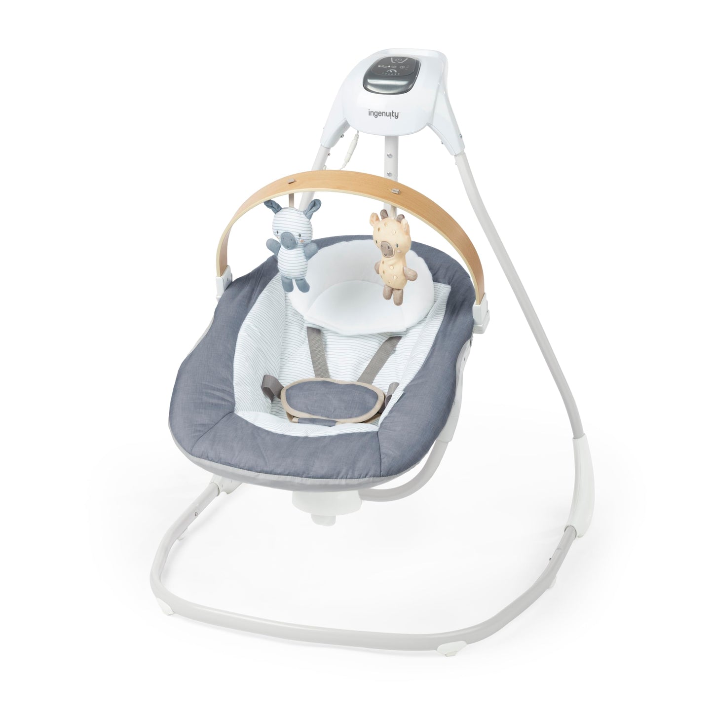 Ingenuity Simplecomfort Compact Soothing Swing, Rotating Bar, Rotating Seat, 6 Speeds, For Ages 0-9 Months, Up To 20 Pounds - Ch