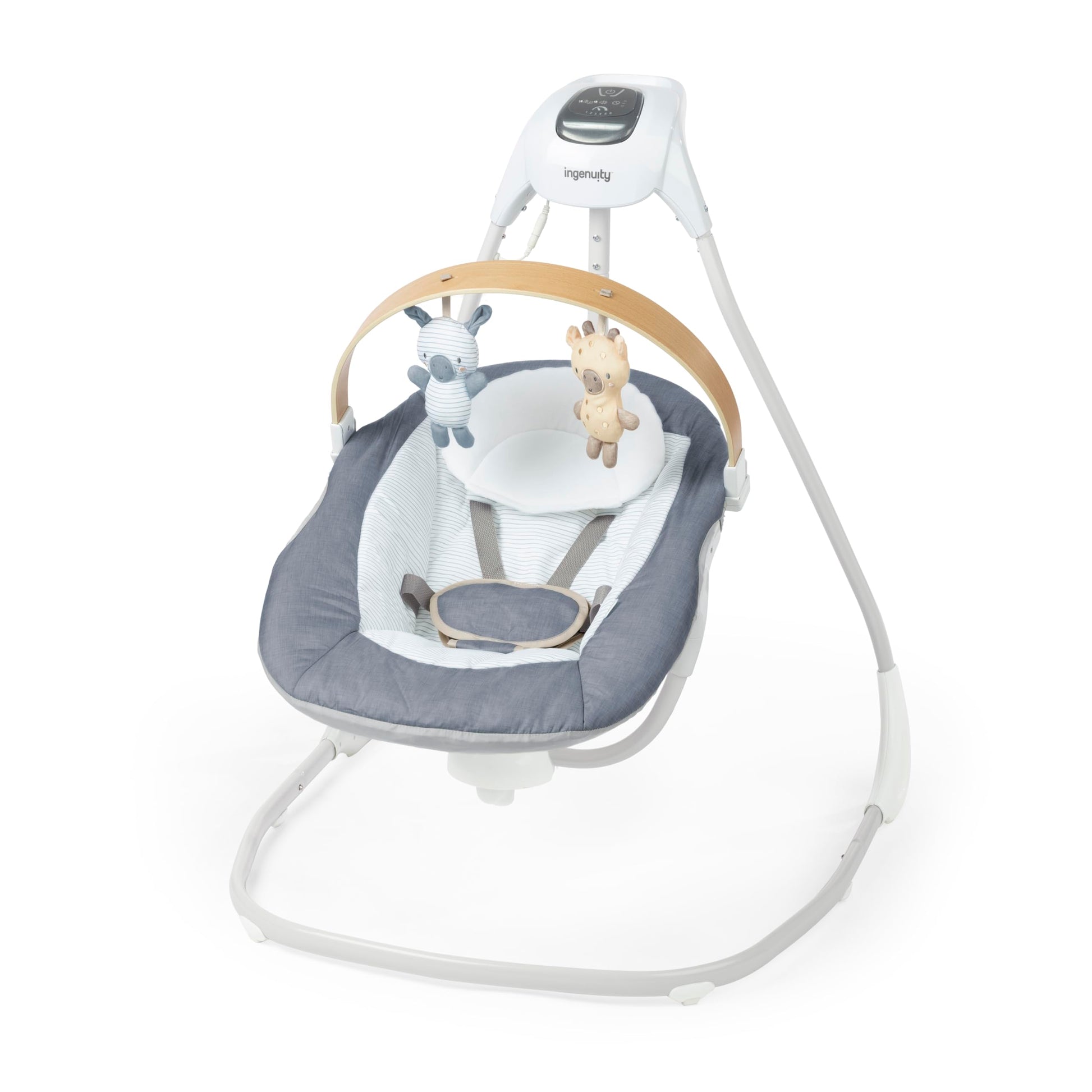 Ingenuity Simplecomfort Compact Soothing Swing, Rotating Bar, Rotating Seat, 6 Speeds, For Ages 0-9 Months, Up To 20 Pounds - Ch