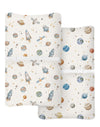 Changing Pad Cover for Baby Boys Girls 2 Pack, Fits Standard 32 16 Changing Table Pads, Silky Breathable Stretch Knit, Ma