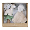 Lambs & Ivy Jungle 3-Piece Developmental Soft Plush Baby/Infant Toy Gift Set