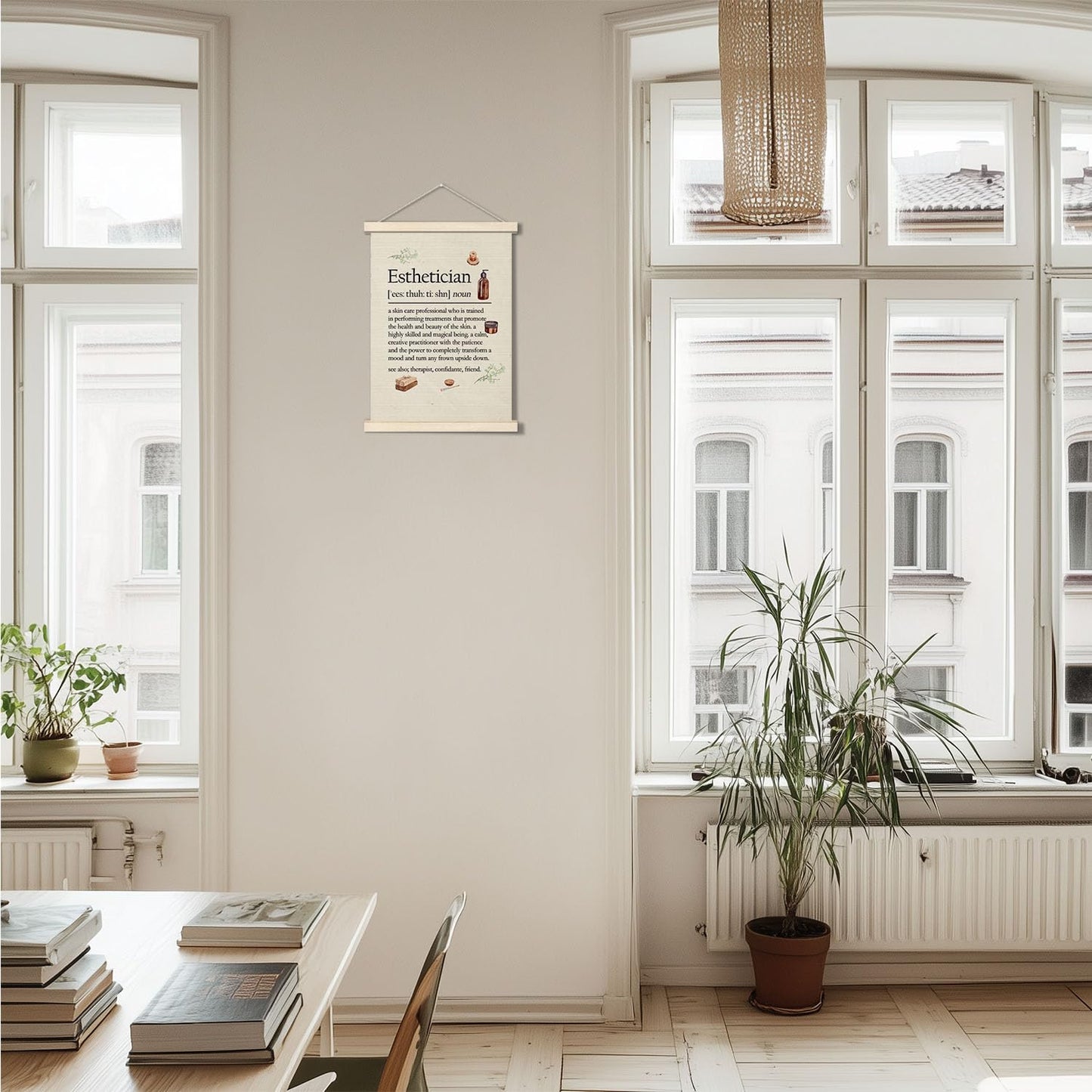 Esthetician Hanger Poster, Hair Salon Poster Hanger, Funny Wall Art Hanger, Inspirational Poster Hanger, Esthetician Definition