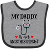 Inktastic Anesthesiologist Daddy Baby Gift Baby Bib Heather And Black 2D88C