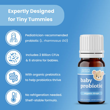 Usda Organic Baby Probiotic Drops For Infants | Helps With Colic, Reflux, Gas & Constipation Relief | Digestion & Immune Support