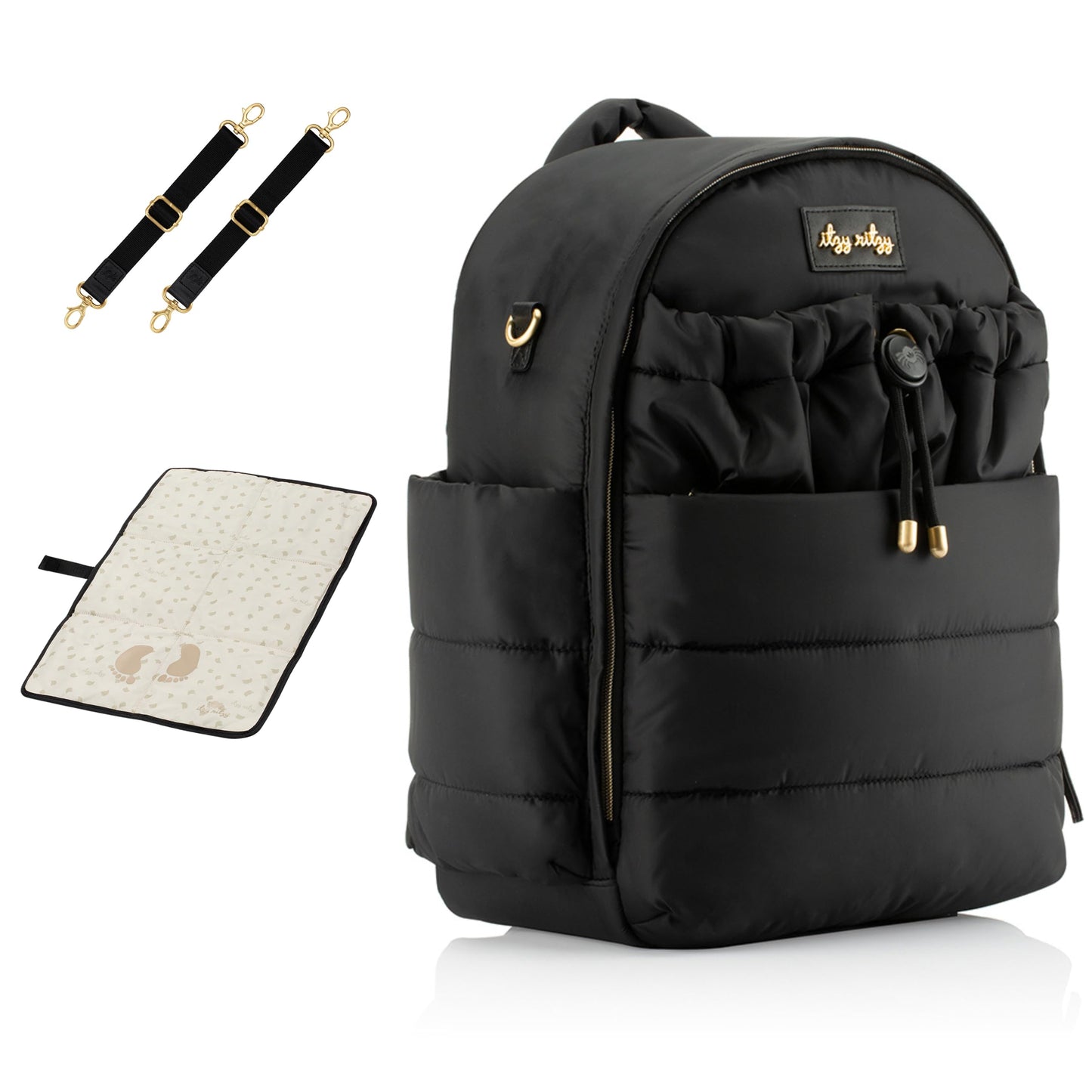 Itzy Ritzy Dream Diaper Bag Backpack - Compact Baby Backpack Diaper Bag with 14 Pockets, Changing Pad, Stroller Straps, Laptop P