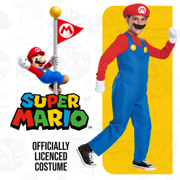 Disguise Nintendo Mario Deluxe Boys' Costume Red, S (4-6)