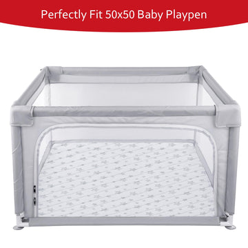 Premium Foam Baby Play Mat, 50''X50'' Playpen Mat, One-Piece Crawling Mat Non Slip Cushioned Mats For Babies, Infant And Toddler