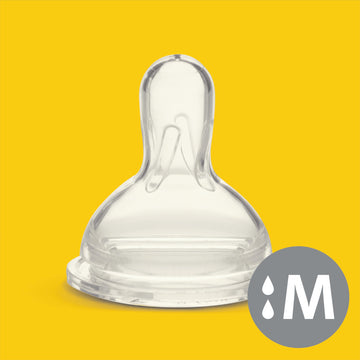 Medela Medium Flow Wide Base Nipple For 4-12 Months (Pack Of 3)