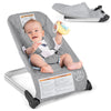 Baby Joy Baby Bouncer, Foldable Baby Bouncer Seat With 5-Point Safety Harness, Removable Fabric Cover, Portable Infant Bouncer F