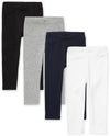 The Children'S Place Baby Girls And Toddler Girls Leggings,Black / White / Tidal / H/T Smoke 4 Pack,18-24Month