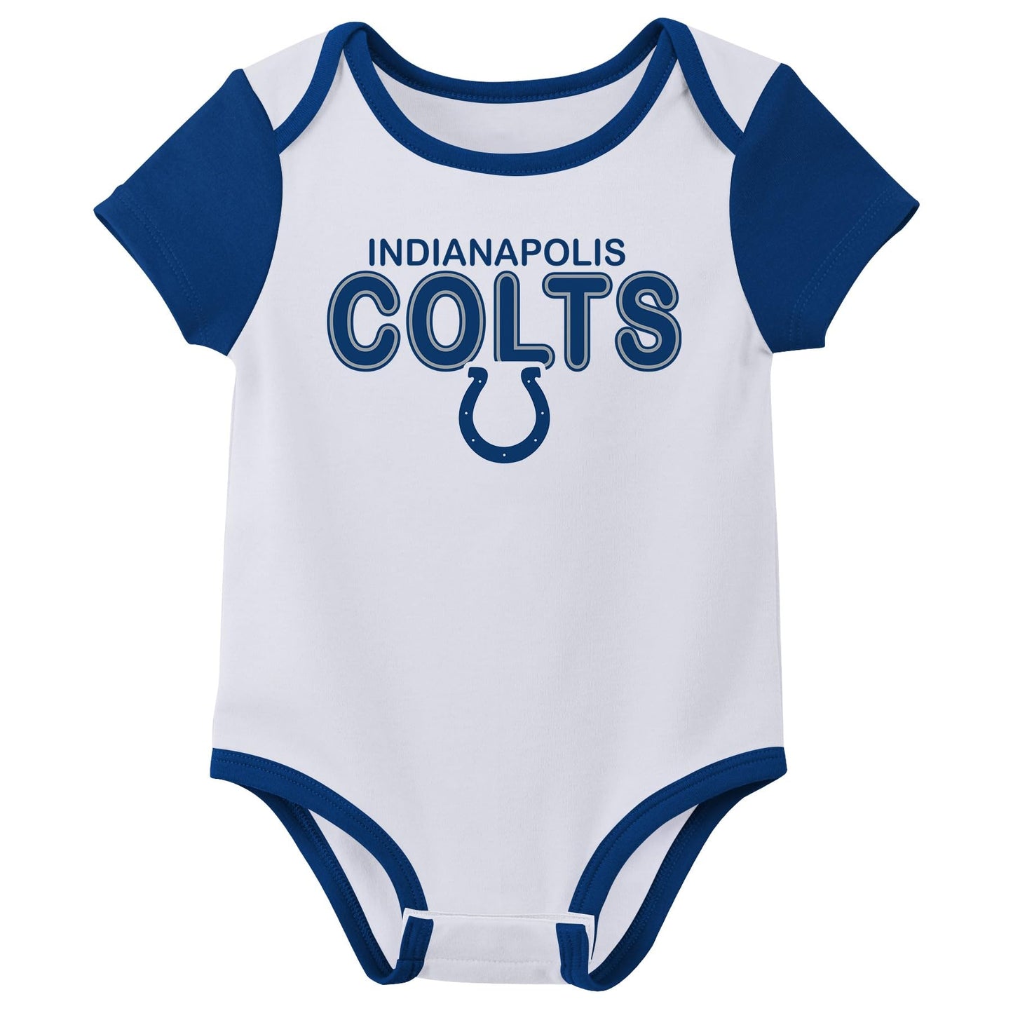 Outerstuff Nfl Newborn Baby And Infant Short Sleeve Bodysuit Variety 3-Pack - Indianapolis Colts, 0-3M