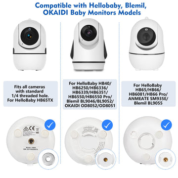 Baby Monitor Mount For Hellobaby Hb6550/Hb65/Hb6339/Hb66/Hb6550Pro, Baby Ganibs, Bonoch, Blemil, Anmeate Sm935E, Baby Monitor Ho