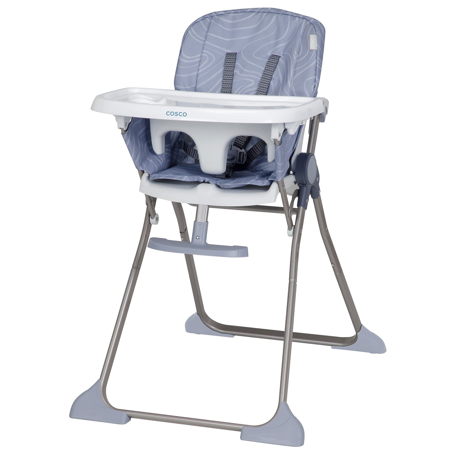 Cosco Simple Fold Adjustable High Chair, Folds Flat and Stands on its own, Making it Easy to Store or take on The go, Organic Wa