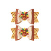 Baby Thanksgiving Turkey Hair Bows Clips Hair Barrettes Hair Accessories for baby Girls.(F173) (Orange Turkey)