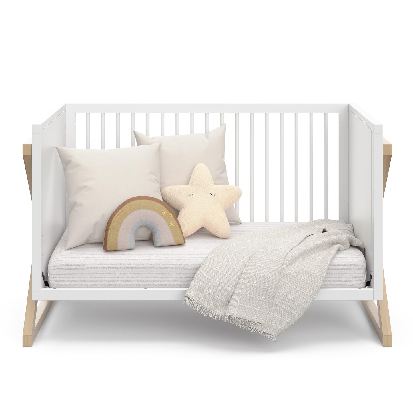 Storkcraft Equinox 3-In-1 Convertible Crib (Driftwood) - Easily Converts To Toddler Bed & Daybed, 3-Position Adjustable Mattress