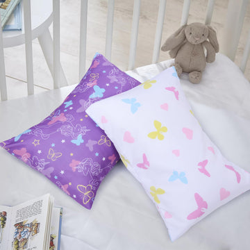Uomny Toddler Pillowcases For Girls 13X18 12X16 14X19 Butterfly Baby Pillow Case 2 Pack Small Pillow Covers For Travel Pillow Pu