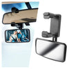 360 Curved Baby Car Mirror without Dead Angle,Clip on Car Seat Mirror for Baby Rear Facing Clips Onto Rearview Mirror,Adjustable