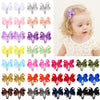 40Pcs Snap Baby Hair Bows Clips For Girls Grosgrain Ribbon Fully Wapped 3 Inch Infant Hair Barrettes Accessories For Baby Girls