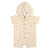 Gerber Baby Boys Hooded Cotton Romper, Desert, 18 Months