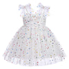 Idopip Baby Girls Sequin Star Tutu Dress Summer Sleeveless Backless Princess Birthday Party Dresses Toddler Girl First Communion