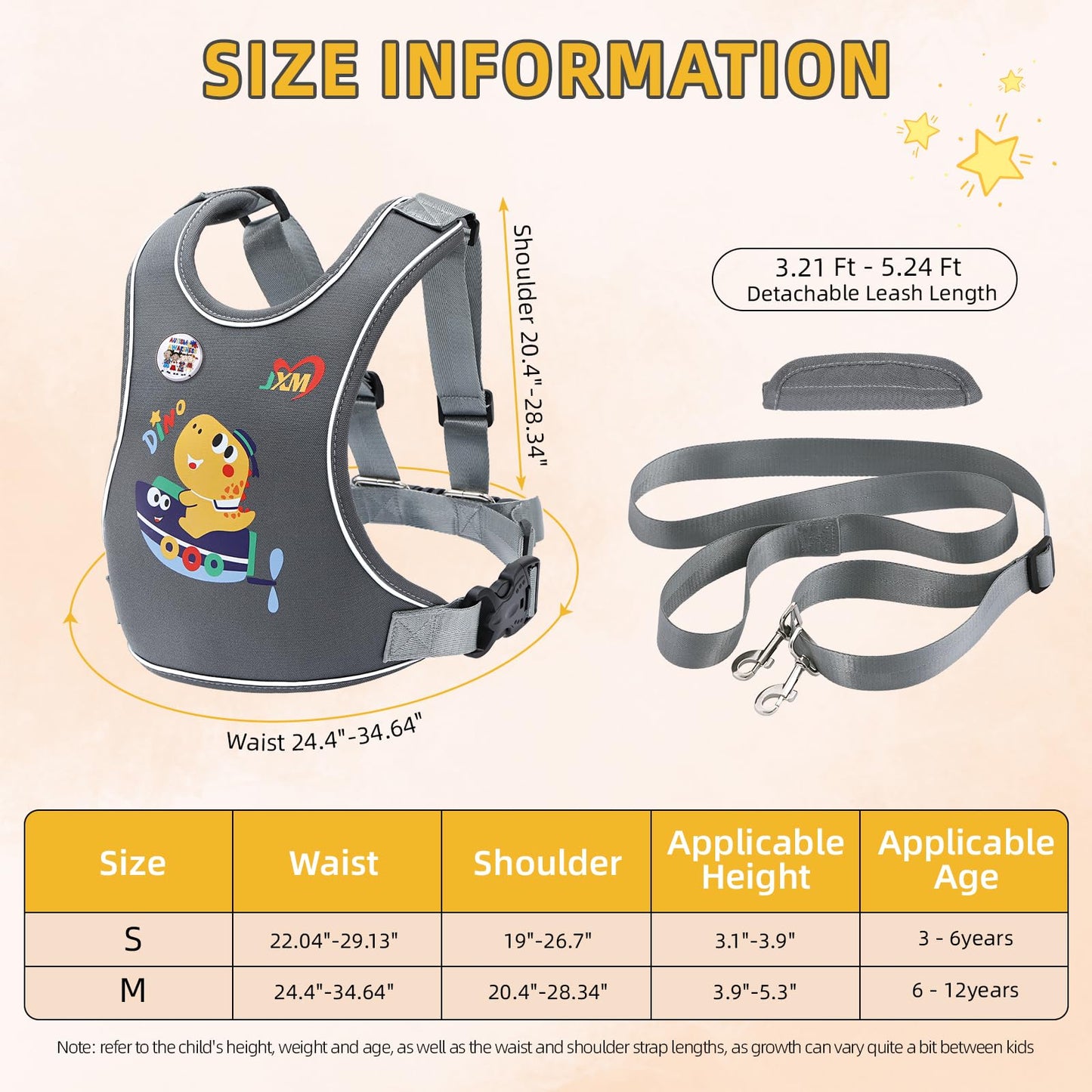 2025 New Safety Harness For Older Children (6-12Yrs) With Autism Special Needs Adhd/Asd, Teens Youth Vest Walking Harness With G