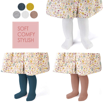 Epeius 5 Pair Pack Baby Girls Boys Uniform Knee High Socks Infants Baby Tube Ruffled Stockings For 0-6 Months,White/Grey/Yellow/