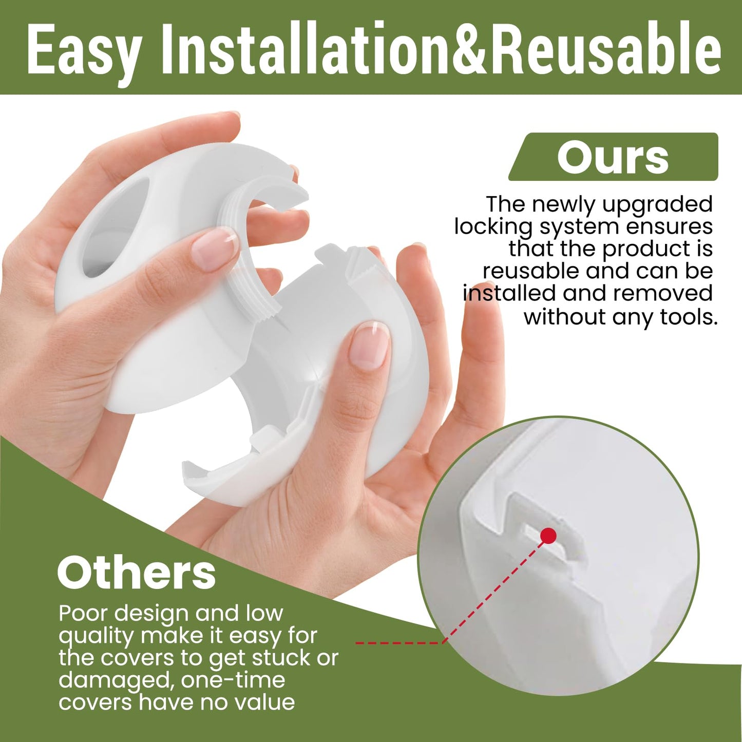 Gcrq Child Safety Door Knob Covers 4 Pack Reusable Baby Proof Door Knob Locks Baby Proof Door Handle Protector For Kids Universa