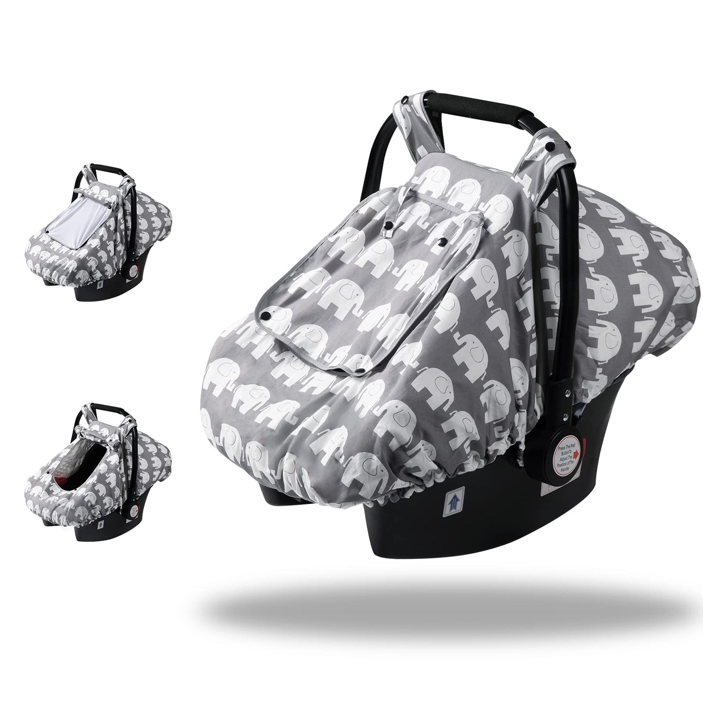 Smttw Car Seat Covers For Babies Baby Car Seat Covers, Infant Car Canopy For Spring Summer Autumn Winter, Universal Fit, Snug Wa