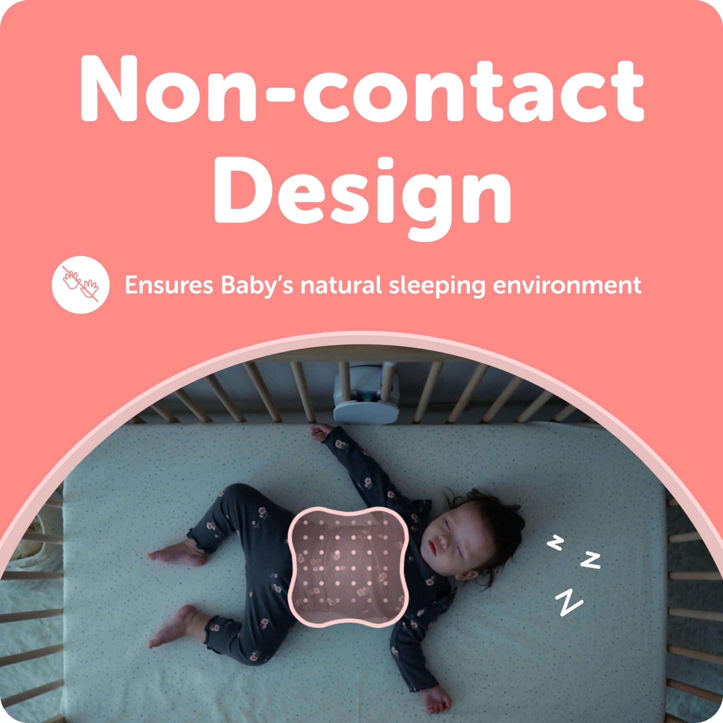 Cuboai Sleep Sensor Pad - Real-Time Baby Micro Movement Tracking & Motion Detection With Proactive Ai Baby Safety Alerts, Non-Co