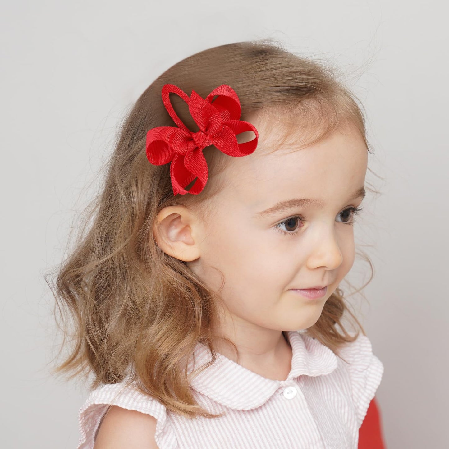 40Pcs Snap Baby Hair Bows Clips For Girls Grosgrain Ribbon Fully Wapped 3 Inch Infant Hair Barrettes Accessories For Baby Girls