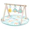 Ingenuity: ity Sun Valley Wooden Toy Arch & Play Mat, Foldable A-Frame Bar with 3 Removable Toys, Machine-Washable Mat, Unisex,