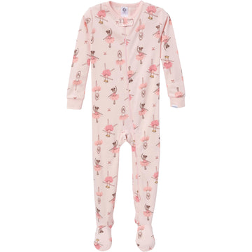 Gerber Baby-Girls 2-Pack Footed Pajamas, Ballerinas