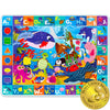Quokka Baby Play Mat For Floor - Ocean Abc Rug For Kids Toddlers Infants - Extra Thick Large Padded Non-Slip Nursery Rug For Bab