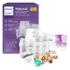 Philips Avent Natural All-In-One Baby Gift Set, Bottles With Natural Response Nipples 2X 4Oz (Slow Flow, Flow 2), 2X 9Oz (Medium