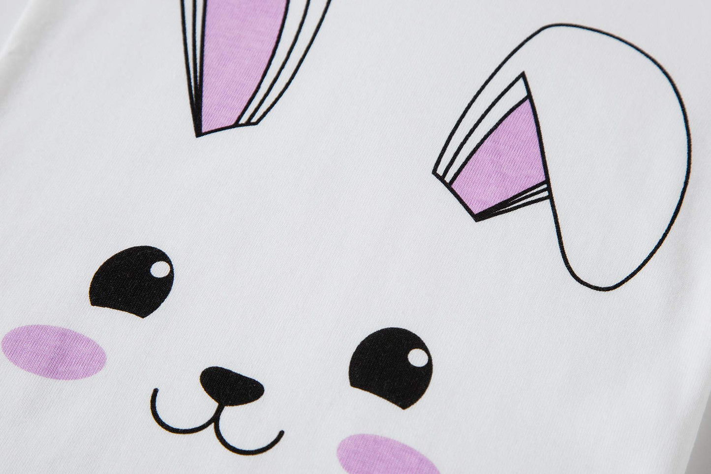 Family Feeling Baby Boys Girls Rabbit Easter Pajamas 100% Cotton White Pjs Infant Kid 18-24 Months