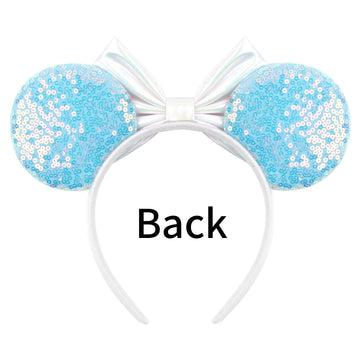 Snow Ears Princess Headband Mouse Ears Headband For Women Sparkle Sequins Mouse Hair Band With Big Ears Essencial Accessories Fo