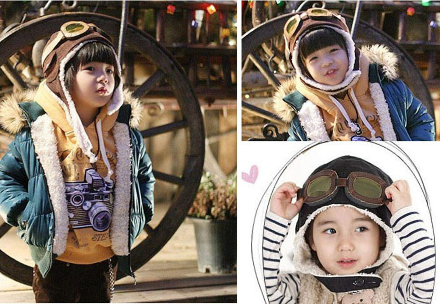 Baby Genius Genius_Baby Lovely Cute Fashion Warm Baby Kid Toddler Infant Child Children Boy Girl Winter Earflap Pilot Cap Aviato