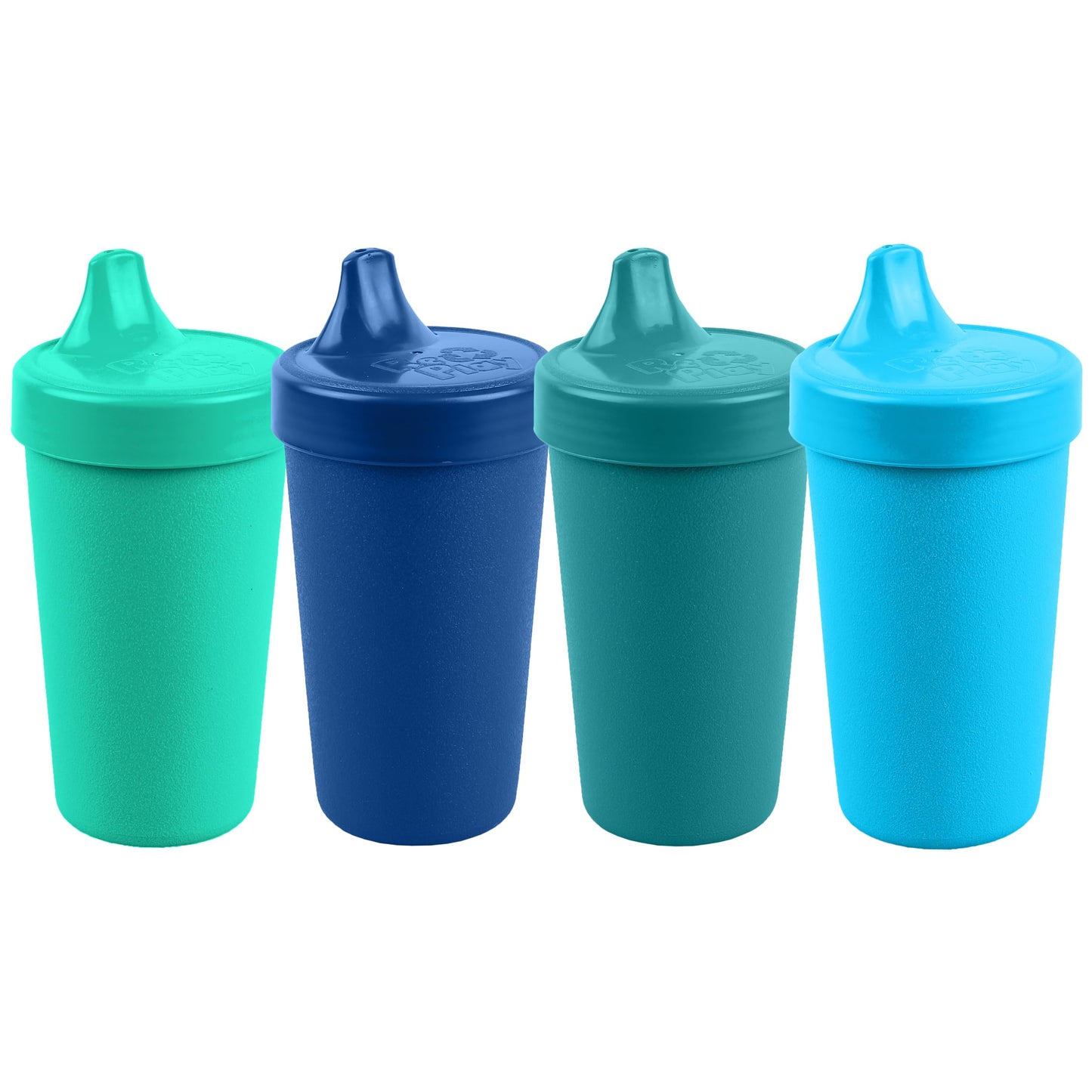 Re-Play Sippy Cups for Toddlers - 10 Oz. Reusable Spill Proof Cups for Kids, Dishwasher/Microwave Safe - Made in USA - Set of 4-
