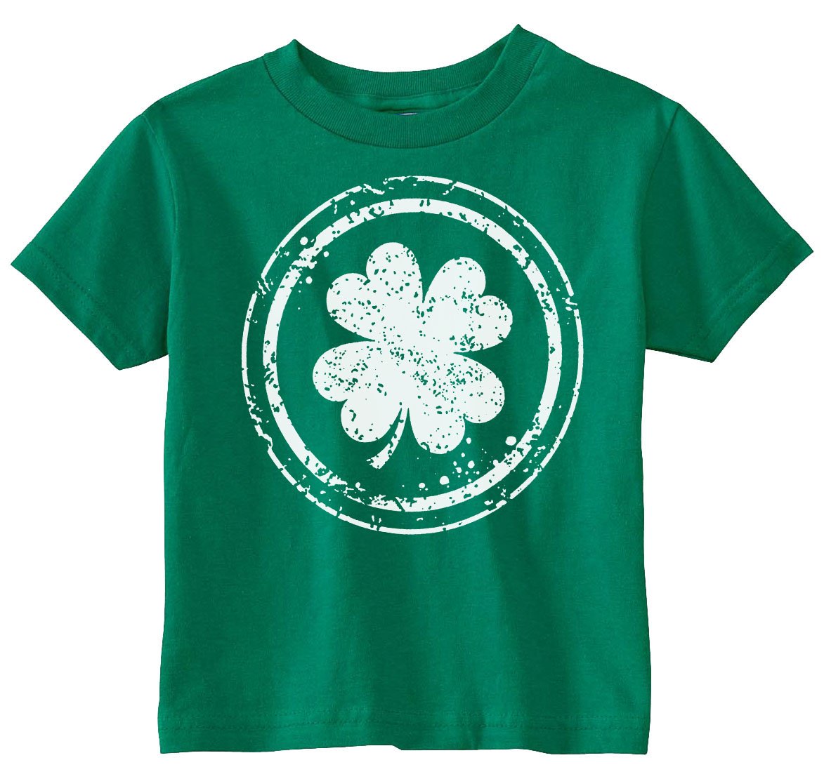 Custom Kingdom Baby Boys Girls Shamrock Four Leaf Clover St Patricks Day T-Shirt (Large 14/16, Green)