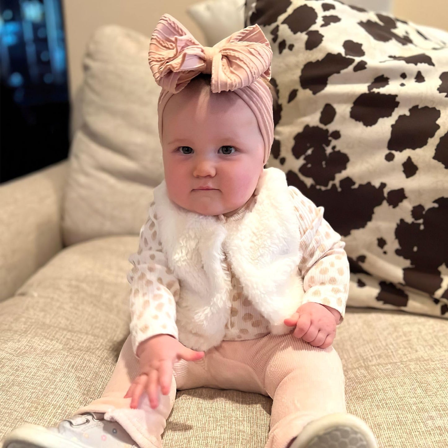 C?Llot 2024 Super Stretchy Soft Handmade Headbands With Double Bows Head Wrap Nylon Hair Accessories For Newborn Baby Girls Infa