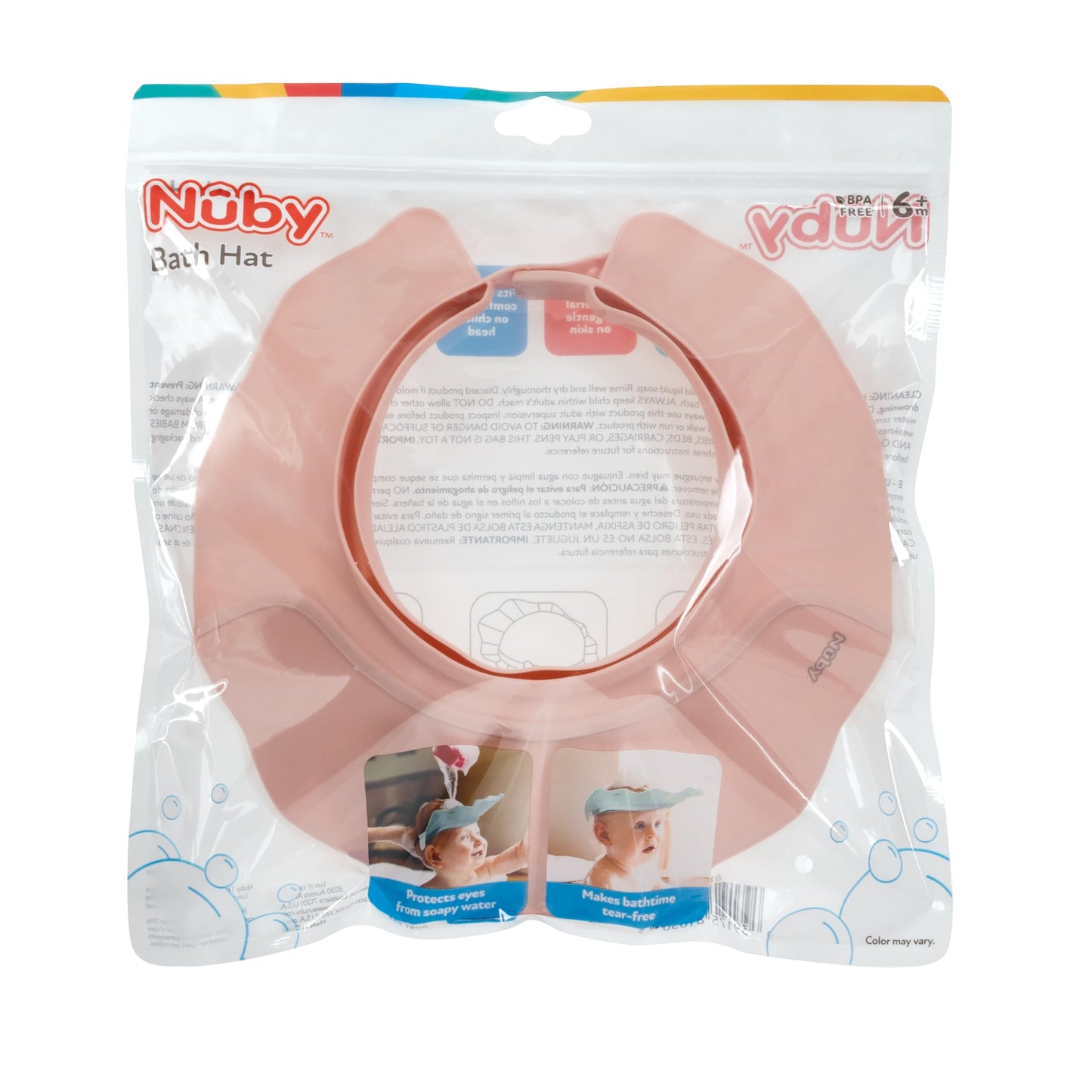 Nuby Bath Hat - Baby Essentials - Baby Bath Accessories - Pink