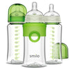Smilo Baby Bottle Set With Stage 0 Slow Flow Anti Colic Nipple, 10 Oz / 300 Ml Capacity, 3X Pack Of Anti Colic Baby Bottles 0-3