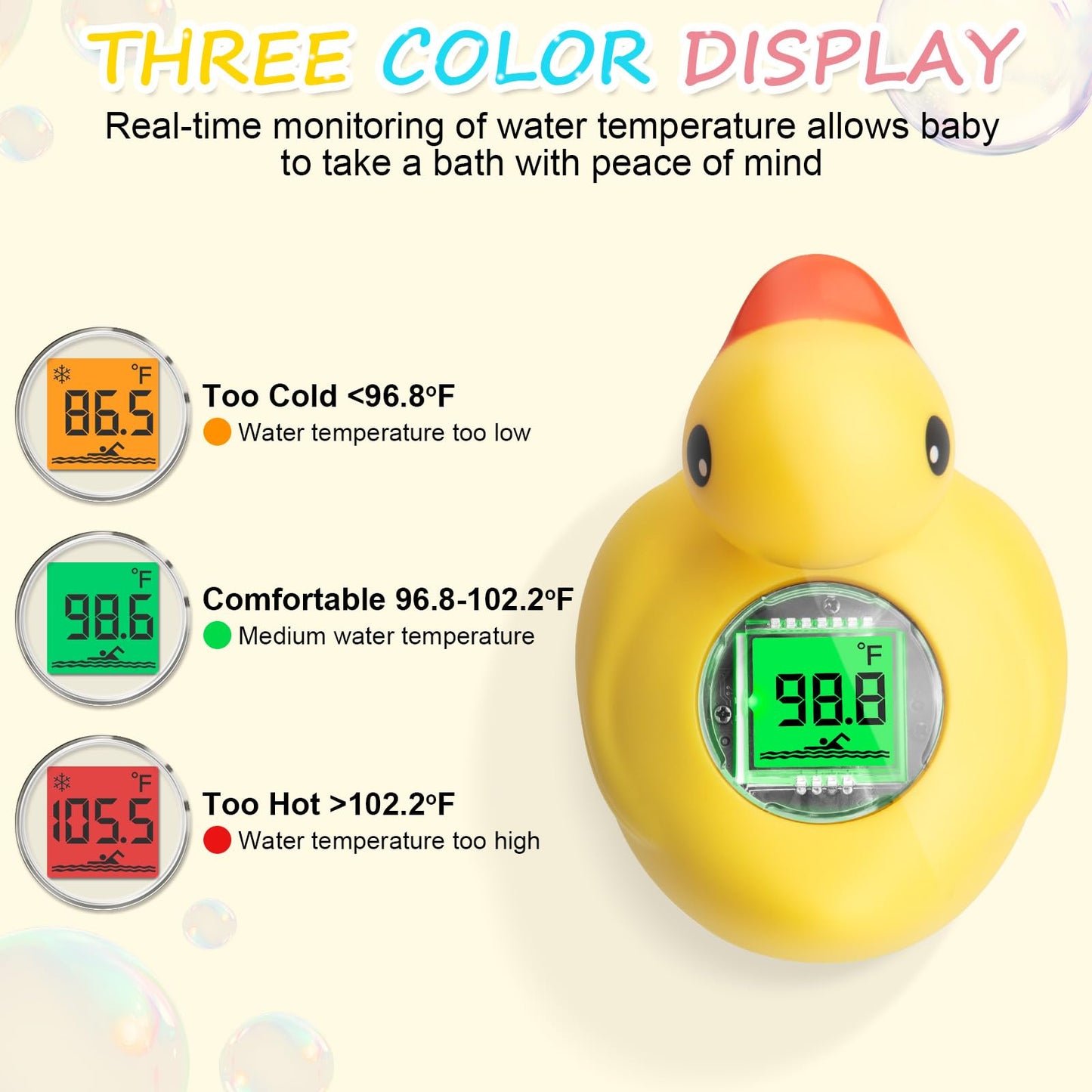 Baby Bath Thermometer Baby Safe Bathtub Thermometers Duckling Floating Thermometer For Infant And Toddler Bathtubs Outdoor And I