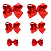 Red Bows For Girls,6Pcs Hand-Made Grosgrain Ribbon Hair Bows Alligator Clips Hair Accessories For Little Teen Toddler Girls Kids