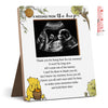 Hatzelou Winnie Baby Shower Sign Picture Frame, A Message From The Bump Baby Sonogram Picture Frame, Cute Bear Decor Baby Shower