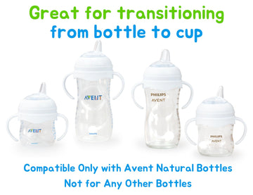 Sippy Cup Conversion Kit For Philips Avent Natural Baby Bottle, Transition Kit With Silicone Sippy Spout Nipple, Weighted Straw,