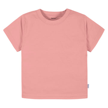 Gerber Baby Toddler 5-Pack Solid Short Sleeve T-Shirts Jersey 160 Gsm, Mauve Pink, 4T